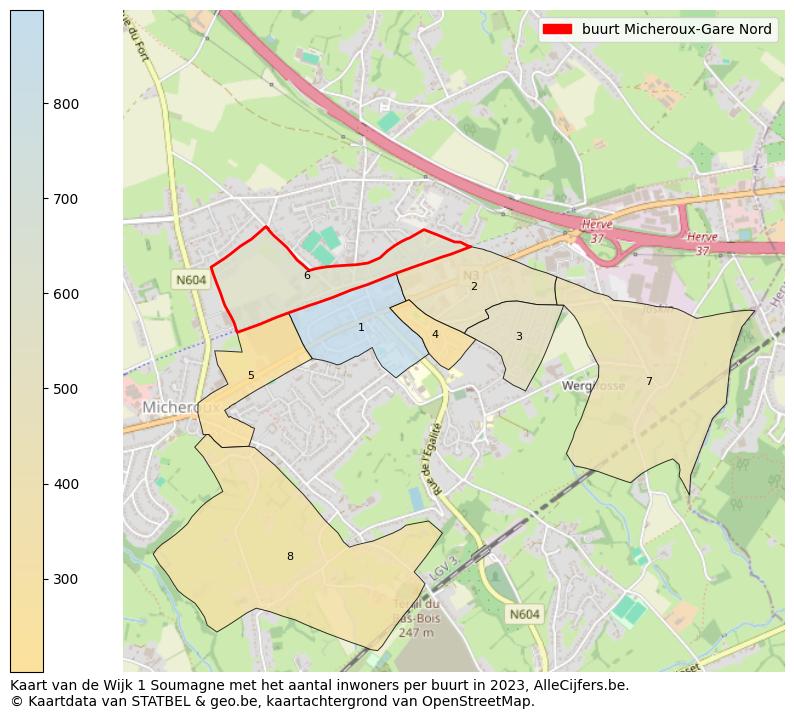 Aantal inwoners op de kaart van de buurt Micheroux-Gare Nord: Op deze pagina vind je veel informatie over inwoners (zoals de verdeling naar leeftijdsgroepen, gezinssamenstelling, geslacht, autochtoon of Belgisch met een immigratie achtergrond,...), woningen (aantallen, types, prijs ontwikkeling, gebruik, type eigendom,...) en méér (autobezit, energieverbruik,...)  op basis van open data van STATBEL en diverse andere bronnen!