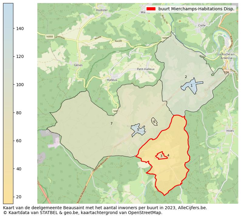 Aantal inwoners op de kaart van de buurt Mierchamps-Habitations Disp.: Op deze pagina vind je veel informatie over inwoners (zoals de verdeling naar leeftijdsgroepen, gezinssamenstelling, geslacht, autochtoon of Belgisch met een immigratie achtergrond,...), woningen (aantallen, types, prijs ontwikkeling, gebruik, type eigendom,...) en méér (autobezit, energieverbruik,...)  op basis van open data van STATBEL en diverse andere bronnen!