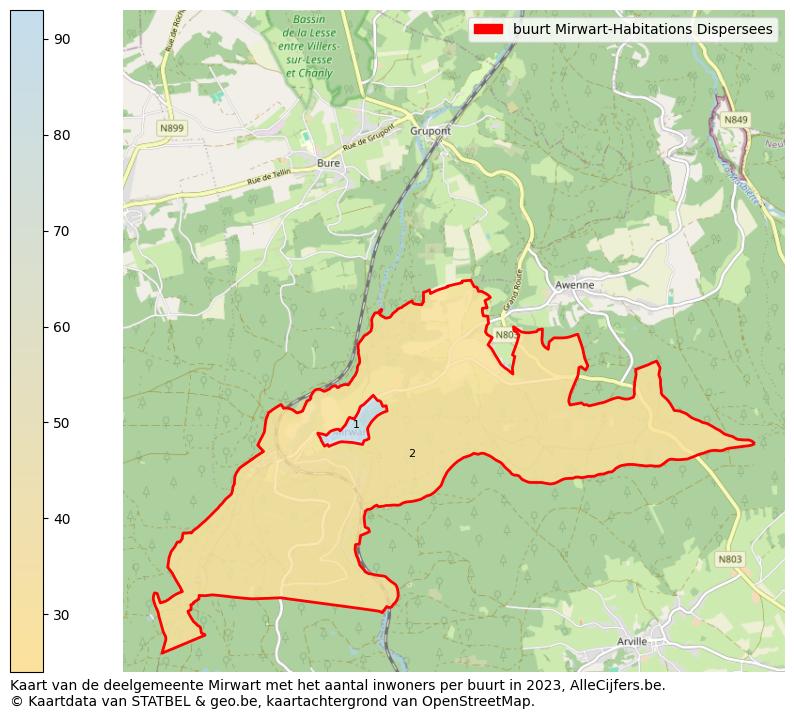 Aantal inwoners op de kaart van de buurt Mirwart-Habitations Dispersees: Op deze pagina vind je veel informatie over inwoners (zoals de verdeling naar leeftijdsgroepen, gezinssamenstelling, geslacht, autochtoon of Belgisch met een immigratie achtergrond,...), woningen (aantallen, types, prijs ontwikkeling, gebruik, type eigendom,...) en méér (autobezit, energieverbruik,...)  op basis van open data van STATBEL en diverse andere bronnen!