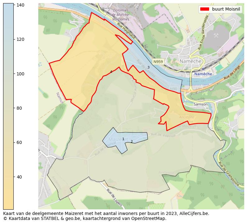 Aantal inwoners op de kaart van de buurt Moisnil: Op deze pagina vind je veel informatie over inwoners (zoals de verdeling naar leeftijdsgroepen, gezinssamenstelling, geslacht, autochtoon of Belgisch met een immigratie achtergrond,...), woningen (aantallen, types, prijs ontwikkeling, gebruik, type eigendom,...) en méér (autobezit, energieverbruik,...)  op basis van open data van STATBEL en diverse andere bronnen!