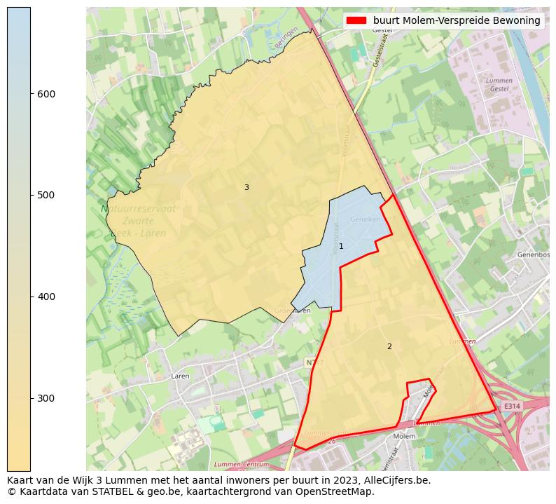 Aantal inwoners op de kaart van de buurt Molem-Verspreide Bewoning: Op deze pagina vind je veel informatie over inwoners (zoals de verdeling naar leeftijdsgroepen, gezinssamenstelling, geslacht, autochtoon of Belgisch met een immigratie achtergrond,...), woningen (aantallen, types, prijs ontwikkeling, gebruik, type eigendom,...) en méér (autobezit, energieverbruik,...)  op basis van open data van STATBEL en diverse andere bronnen!