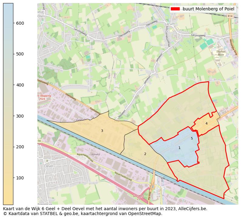 Aantal inwoners op de kaart van de buurt Molenberg of Poiel: Op deze pagina vind je veel informatie over inwoners (zoals de verdeling naar leeftijdsgroepen, gezinssamenstelling, geslacht, autochtoon of Belgisch met een immigratie achtergrond,...), woningen (aantallen, types, prijs ontwikkeling, gebruik, type eigendom,...) en méér (autobezit, energieverbruik,...)  op basis van open data van STATBEL en diverse andere bronnen!
