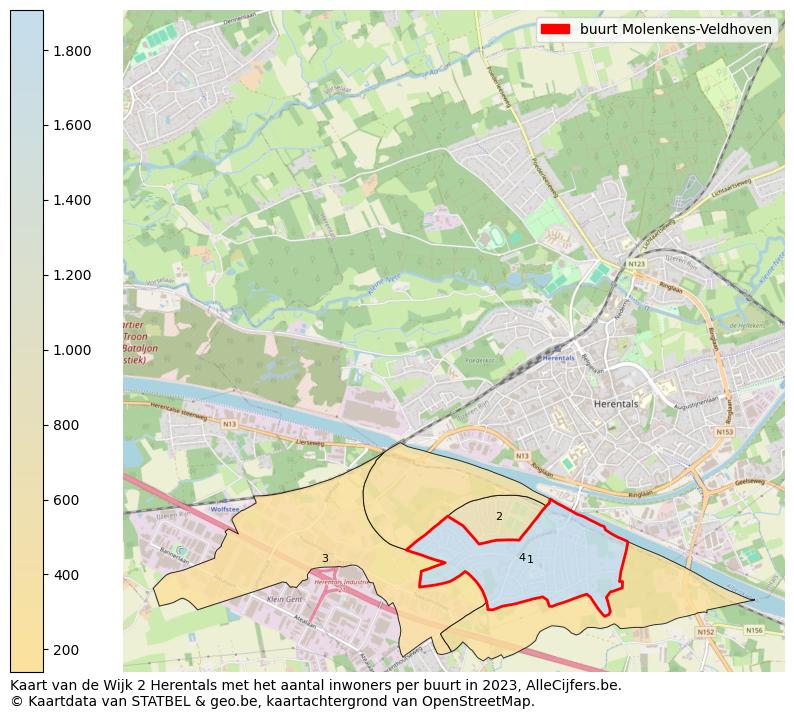 Aantal inwoners op de kaart van de buurt Molenkens-Veldhoven: Op deze pagina vind je veel informatie over inwoners (zoals de verdeling naar leeftijdsgroepen, gezinssamenstelling, geslacht, autochtoon of Belgisch met een immigratie achtergrond,...), woningen (aantallen, types, prijs ontwikkeling, gebruik, type eigendom,...) en méér (autobezit, energieverbruik,...)  op basis van open data van STATBEL en diverse andere bronnen!