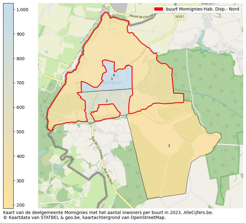 Aantal inwoners op de kaart van de buurt Momignies-Hab. Disp.- Nord: Op deze pagina vind je veel informatie over inwoners (zoals de verdeling naar leeftijdsgroepen, gezinssamenstelling, geslacht, autochtoon of Belgisch met een immigratie achtergrond,...), woningen (aantallen, types, prijs ontwikkeling, gebruik, type eigendom,...) en méér (autobezit, energieverbruik,...)  op basis van open data van STATBEL en diverse andere bronnen!