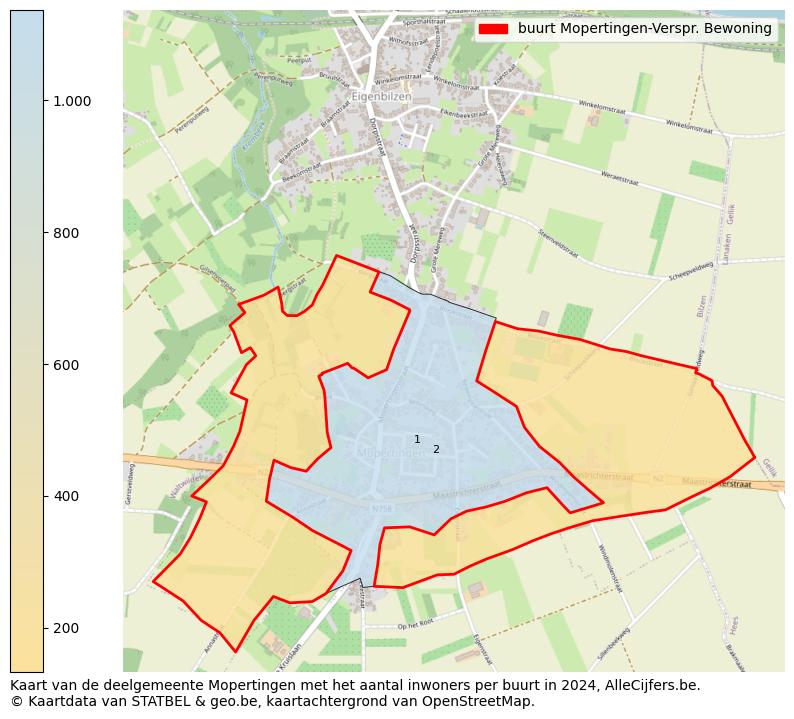 Aantal inwoners op de kaart van de buurt Mopertingen-Verspr. Bewoning: Op deze pagina vind je veel informatie over inwoners (zoals de verdeling naar leeftijdsgroepen, gezinssamenstelling, geslacht, autochtoon of Belgisch met een immigratie achtergrond,...), woningen (aantallen, types, prijs ontwikkeling, gebruik, type eigendom,...) en méér (autobezit, energieverbruik,...)  op basis van open data van STATBEL en diverse andere bronnen!