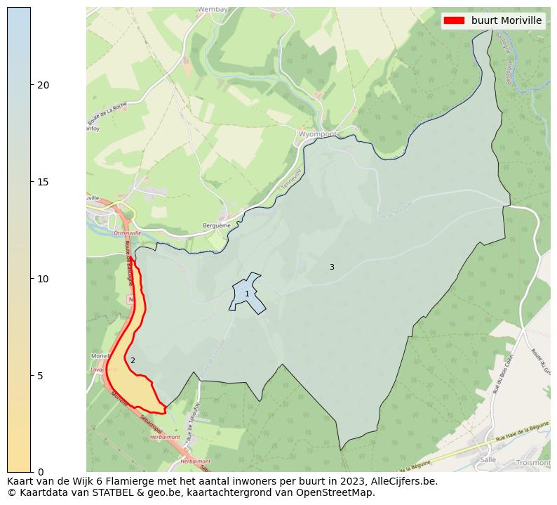 Aantal inwoners op de kaart van de buurt Moriville: Op deze pagina vind je veel informatie over inwoners (zoals de verdeling naar leeftijdsgroepen, gezinssamenstelling, geslacht, autochtoon of Belgisch met een immigratie achtergrond,...), woningen (aantallen, types, prijs ontwikkeling, gebruik, type eigendom,...) en méér (autobezit, energieverbruik,...)  op basis van open data van STATBEL en diverse andere bronnen!
