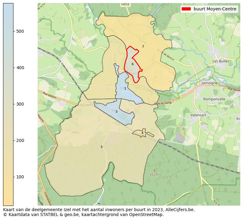 Aantal inwoners op de kaart van de buurt Moyen-Centre: Op deze pagina vind je veel informatie over inwoners (zoals de verdeling naar leeftijdsgroepen, gezinssamenstelling, geslacht, autochtoon of Belgisch met een immigratie achtergrond,...), woningen (aantallen, types, prijs ontwikkeling, gebruik, type eigendom,...) en méér (autobezit, energieverbruik,...)  op basis van open data van STATBEL en diverse andere bronnen!