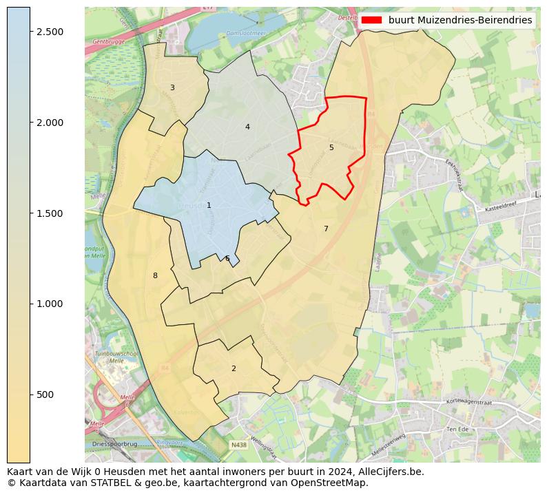 Aantal inwoners op de kaart van de buurt Muizendries-Beirendries: Op deze pagina vind je veel informatie over inwoners (zoals de verdeling naar leeftijdsgroepen, gezinssamenstelling, geslacht, autochtoon of Belgisch met een immigratie achtergrond,...), woningen (aantallen, types, prijs ontwikkeling, gebruik, type eigendom,...) en méér (autobezit, energieverbruik,...)  op basis van open data van STATBEL en diverse andere bronnen!