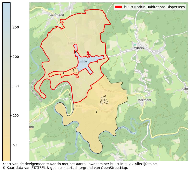 Aantal inwoners op de kaart van de buurt Nadrin-Habitations Dispersees: Op deze pagina vind je veel informatie over inwoners (zoals de verdeling naar leeftijdsgroepen, gezinssamenstelling, geslacht, autochtoon of Belgisch met een immigratie achtergrond,...), woningen (aantallen, types, prijs ontwikkeling, gebruik, type eigendom,...) en méér (autobezit, energieverbruik,...)  op basis van open data van STATBEL en diverse andere bronnen!