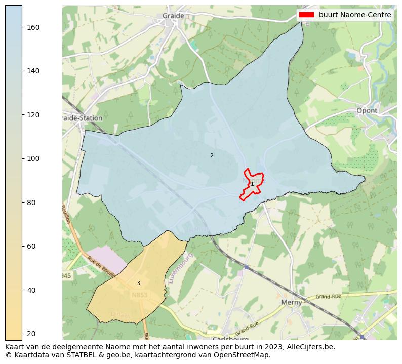 Aantal inwoners op de kaart van de buurt Naome-Centre: Op deze pagina vind je veel informatie over inwoners (zoals de verdeling naar leeftijdsgroepen, gezinssamenstelling, geslacht, autochtoon of Belgisch met een immigratie achtergrond,...), woningen (aantallen, types, prijs ontwikkeling, gebruik, type eigendom,...) en méér (autobezit, energieverbruik,...)  op basis van open data van STATBEL en diverse andere bronnen!