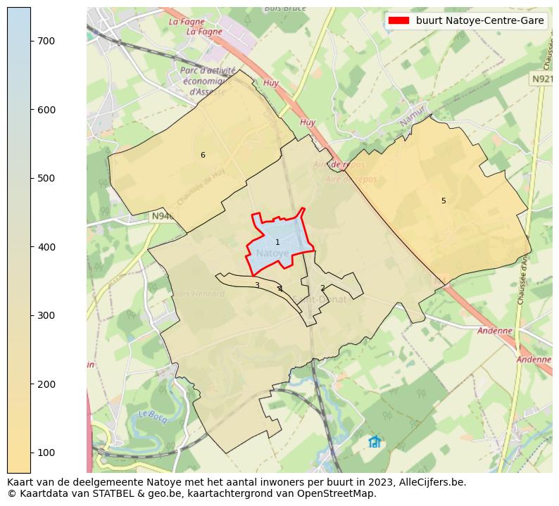 Aantal inwoners op de kaart van de buurt Natoye-Centre-Gare: Op deze pagina vind je veel informatie over inwoners (zoals de verdeling naar leeftijdsgroepen, gezinssamenstelling, geslacht, autochtoon of Belgisch met een immigratie achtergrond,...), woningen (aantallen, types, prijs ontwikkeling, gebruik, type eigendom,...) en méér (autobezit, energieverbruik,...)  op basis van open data van STATBEL en diverse andere bronnen!