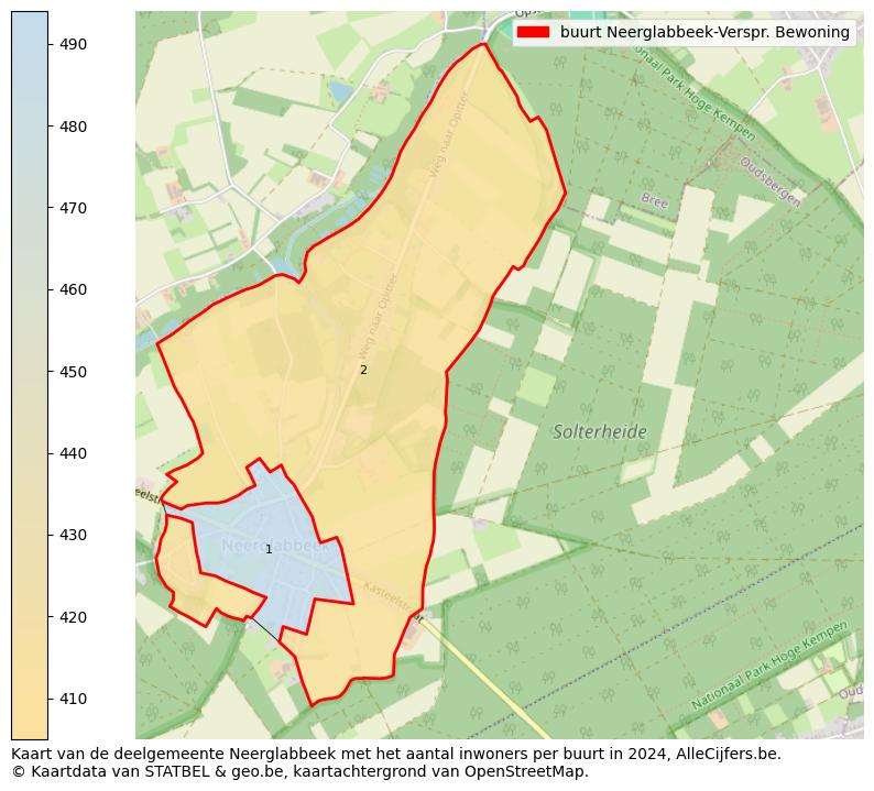 Aantal inwoners op de kaart van de buurt Neerglabbeek-Verspr. Bewoning: Op deze pagina vind je veel informatie over inwoners (zoals de verdeling naar leeftijdsgroepen, gezinssamenstelling, geslacht, autochtoon of Belgisch met een immigratie achtergrond,...), woningen (aantallen, types, prijs ontwikkeling, gebruik, type eigendom,...) en méér (autobezit, energieverbruik,...)  op basis van open data van STATBEL en diverse andere bronnen!