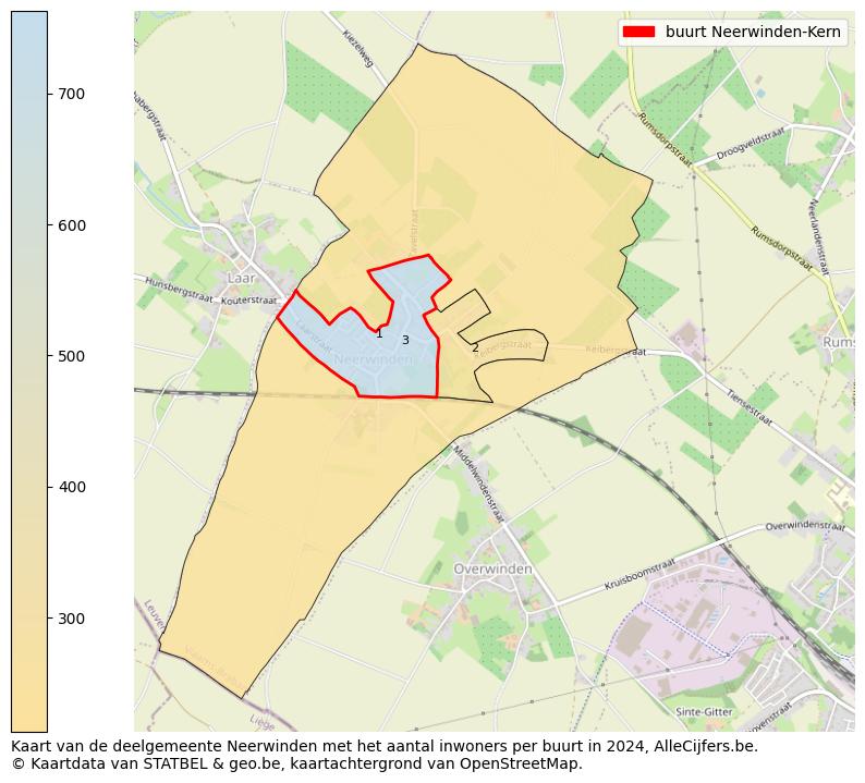 Aantal inwoners op de kaart van de buurt Neerwinden-Kern: Op deze pagina vind je veel informatie over inwoners (zoals de verdeling naar leeftijdsgroepen, gezinssamenstelling, geslacht, autochtoon of Belgisch met een immigratie achtergrond,...), woningen (aantallen, types, prijs ontwikkeling, gebruik, type eigendom,...) en méér (autobezit, energieverbruik,...)  op basis van open data van STATBEL en diverse andere bronnen!