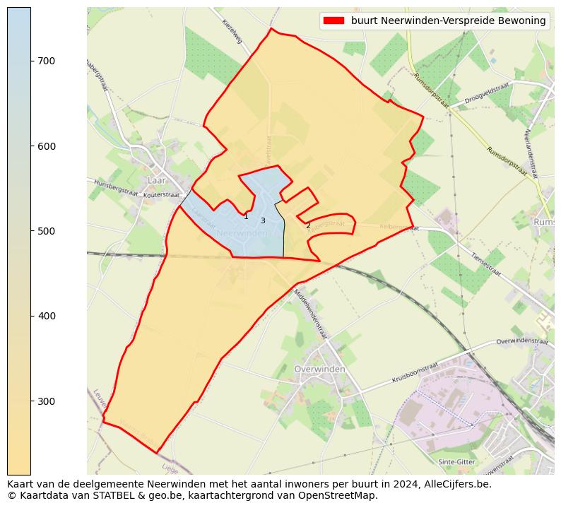 Aantal inwoners op de kaart van de buurt Neerwinden-Verspreide Bewoning: Op deze pagina vind je veel informatie over inwoners (zoals de verdeling naar leeftijdsgroepen, gezinssamenstelling, geslacht, autochtoon of Belgisch met een immigratie achtergrond,...), woningen (aantallen, types, prijs ontwikkeling, gebruik, type eigendom,...) en méér (autobezit, energieverbruik,...)  op basis van open data van STATBEL en diverse andere bronnen!