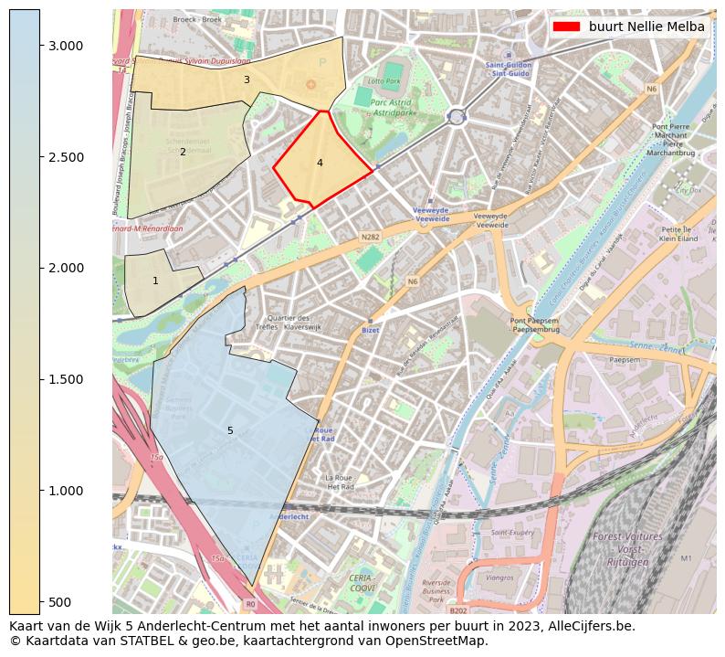 Aantal inwoners op de kaart van de buurt Nellie Melba: Op deze pagina vind je veel informatie over inwoners (zoals de verdeling naar leeftijdsgroepen, gezinssamenstelling, geslacht, autochtoon of Belgisch met een immigratie achtergrond,...), woningen (aantallen, types, prijs ontwikkeling, gebruik, type eigendom,...) en méér (autobezit, energieverbruik,...)  op basis van open data van STATBEL en diverse andere bronnen!