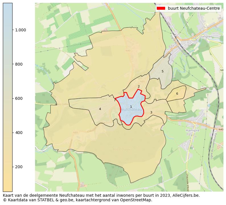 Aantal inwoners op de kaart van de buurt Neufchateau-Centre: Op deze pagina vind je veel informatie over inwoners (zoals de verdeling naar leeftijdsgroepen, gezinssamenstelling, geslacht, autochtoon of Belgisch met een immigratie achtergrond,...), woningen (aantallen, types, prijs ontwikkeling, gebruik, type eigendom,...) en méér (autobezit, energieverbruik,...)  op basis van open data van STATBEL en diverse andere bronnen!