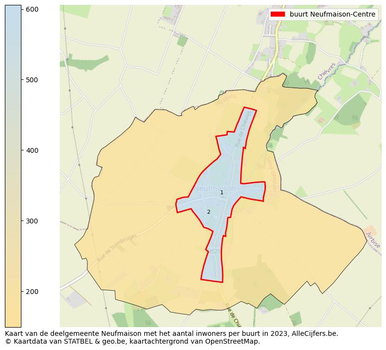 Aantal inwoners op de kaart van de buurt Neufmaison-Centre: Op deze pagina vind je veel informatie over inwoners (zoals de verdeling naar leeftijdsgroepen, gezinssamenstelling, geslacht, autochtoon of Belgisch met een immigratie achtergrond,...), woningen (aantallen, types, prijs ontwikkeling, gebruik, type eigendom,...) en méér (autobezit, energieverbruik,...)  op basis van open data van STATBEL en diverse andere bronnen!
