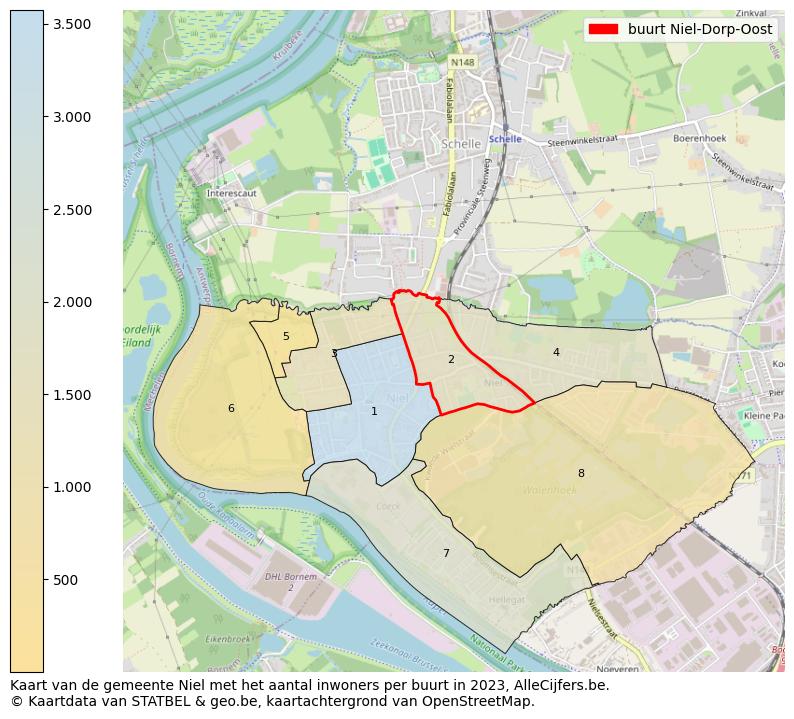 Aantal inwoners op de kaart van de buurt Niel-Dorp-Oost: Op deze pagina vind je veel informatie over inwoners (zoals de verdeling naar leeftijdsgroepen, gezinssamenstelling, geslacht, autochtoon of Belgisch met een immigratie achtergrond,...), woningen (aantallen, types, prijs ontwikkeling, gebruik, type eigendom,...) en méér (autobezit, energieverbruik,...)  op basis van open data van STATBEL en diverse andere bronnen!