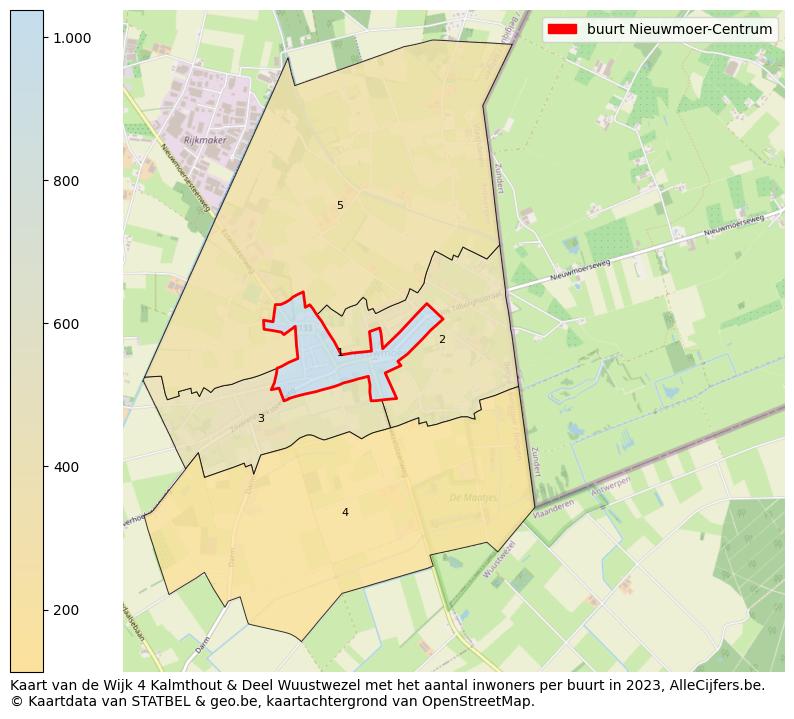 Aantal inwoners op de kaart van de buurt Nieuwmoer-Centrum: Op deze pagina vind je veel informatie over inwoners (zoals de verdeling naar leeftijdsgroepen, gezinssamenstelling, geslacht, autochtoon of Belgisch met een immigratie achtergrond,...), woningen (aantallen, types, prijs ontwikkeling, gebruik, type eigendom,...) en méér (autobezit, energieverbruik,...)  op basis van open data van STATBEL en diverse andere bronnen!