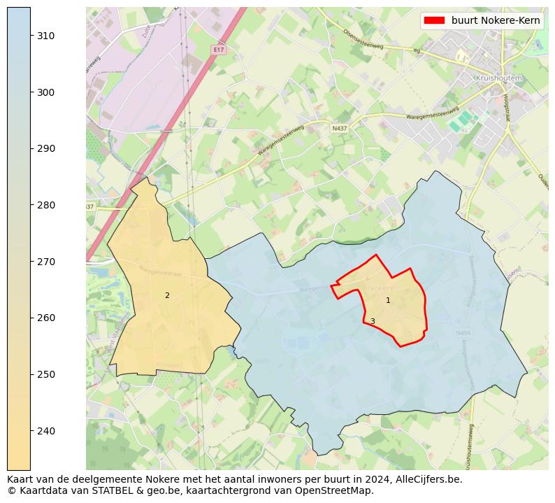 Aantal inwoners op de kaart van de buurt Nokere-Kern: Op deze pagina vind je veel informatie over inwoners (zoals de verdeling naar leeftijdsgroepen, gezinssamenstelling, geslacht, autochtoon of Belgisch met een immigratie achtergrond,...), woningen (aantallen, types, prijs ontwikkeling, gebruik, type eigendom,...) en méér (autobezit, energieverbruik,...)  op basis van open data van STATBEL en diverse andere bronnen!