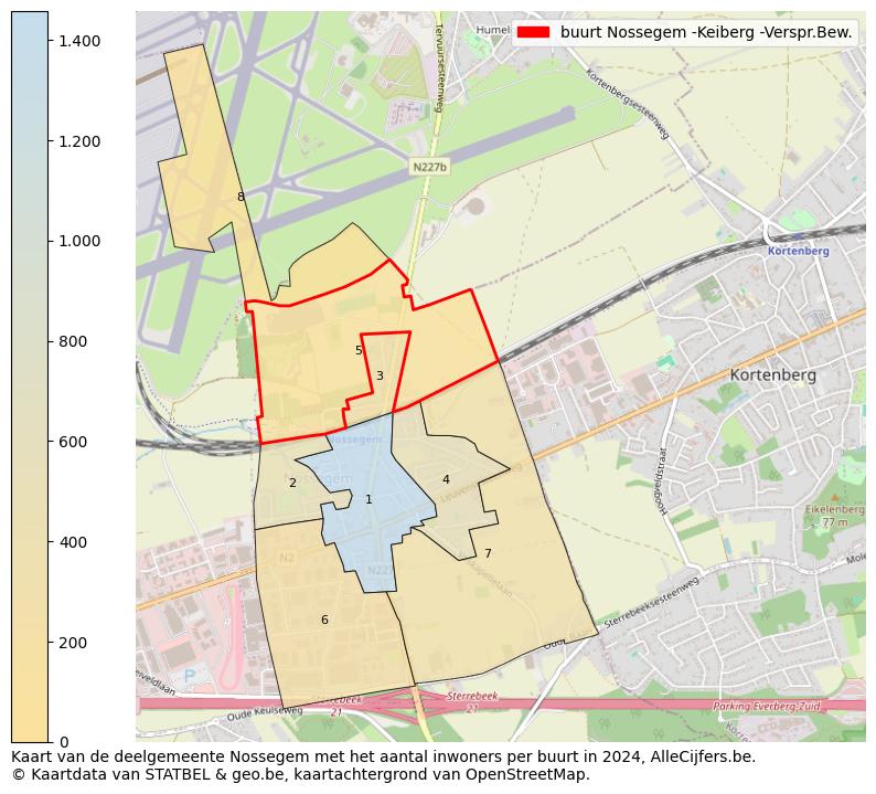 Aantal inwoners op de kaart van de buurt Nossegem -Keiberg -Verspr.Bew.: Op deze pagina vind je veel informatie over inwoners (zoals de verdeling naar leeftijdsgroepen, gezinssamenstelling, geslacht, autochtoon of Belgisch met een immigratie achtergrond,...), woningen (aantallen, types, prijs ontwikkeling, gebruik, type eigendom,...) en méér (autobezit, energieverbruik,...)  op basis van open data van STATBEL en diverse andere bronnen!