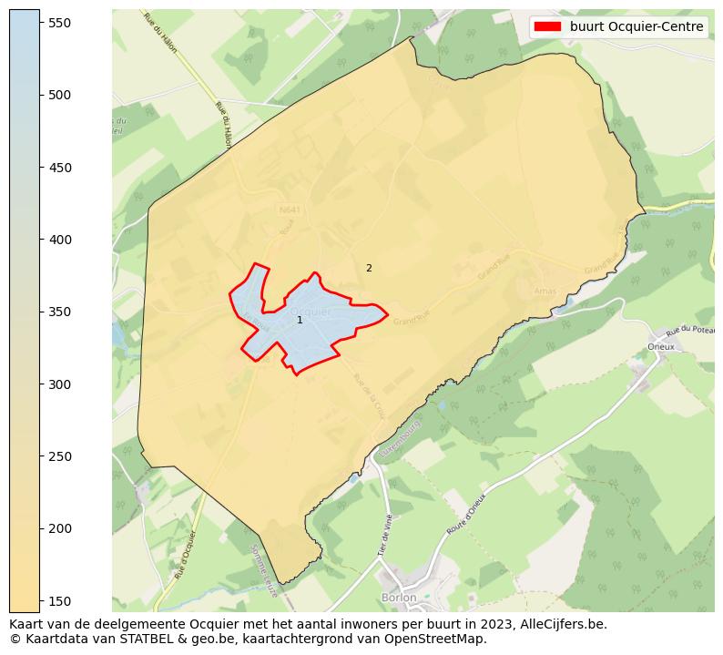 Aantal inwoners op de kaart van de buurt Ocquier-Centre: Op deze pagina vind je veel informatie over inwoners (zoals de verdeling naar leeftijdsgroepen, gezinssamenstelling, geslacht, autochtoon of Belgisch met een immigratie achtergrond,...), woningen (aantallen, types, prijs ontwikkeling, gebruik, type eigendom,...) en méér (autobezit, energieverbruik,...)  op basis van open data van STATBEL en diverse andere bronnen!