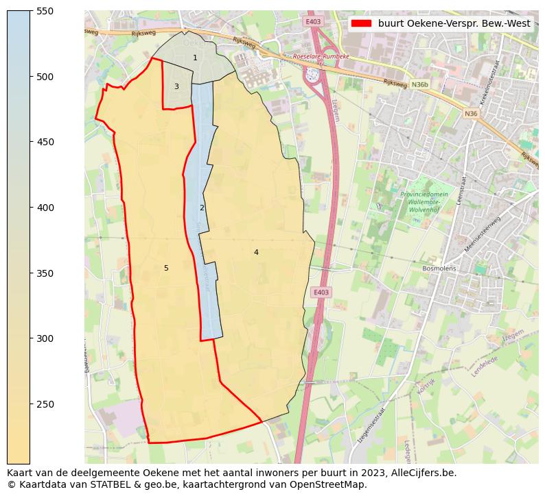 Aantal inwoners op de kaart van de buurt Oekene-Verspr. Bew.-West: Op deze pagina vind je veel informatie over inwoners (zoals de verdeling naar leeftijdsgroepen, gezinssamenstelling, geslacht, autochtoon of Belgisch met een immigratie achtergrond,...), woningen (aantallen, types, prijs ontwikkeling, gebruik, type eigendom,...) en méér (autobezit, energieverbruik,...)  op basis van open data van STATBEL en diverse andere bronnen!