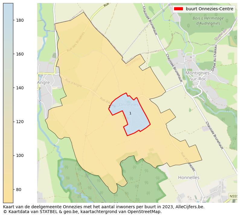 Aantal inwoners op de kaart van de buurt Onnezies-Centre: Op deze pagina vind je veel informatie over inwoners (zoals de verdeling naar leeftijdsgroepen, gezinssamenstelling, geslacht, autochtoon of Belgisch met een immigratie achtergrond,...), woningen (aantallen, types, prijs ontwikkeling, gebruik, type eigendom,...) en méér (autobezit, energieverbruik,...)  op basis van open data van STATBEL en diverse andere bronnen!