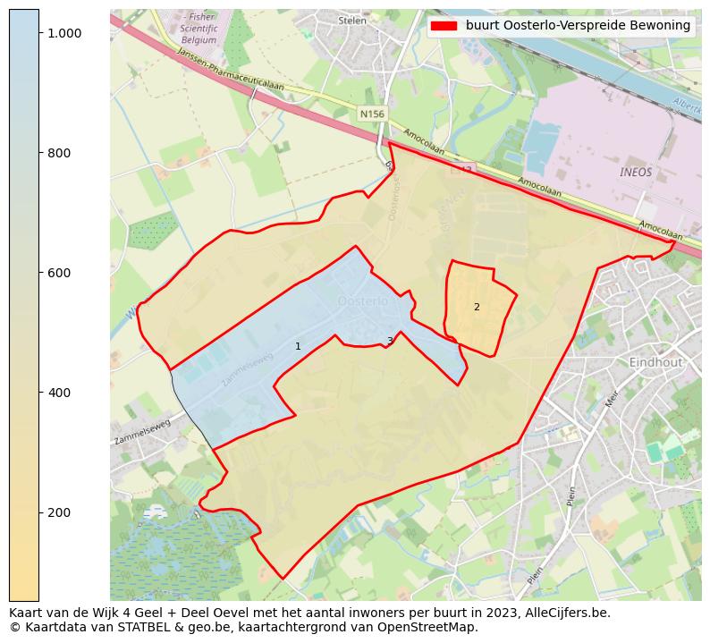 Aantal inwoners op de kaart van de buurt Oosterlo-Verspreide Bewoning: Op deze pagina vind je veel informatie over inwoners (zoals de verdeling naar leeftijdsgroepen, gezinssamenstelling, geslacht, autochtoon of Belgisch met een immigratie achtergrond,...), woningen (aantallen, types, prijs ontwikkeling, gebruik, type eigendom,...) en méér (autobezit, energieverbruik,...)  op basis van open data van STATBEL en diverse andere bronnen!