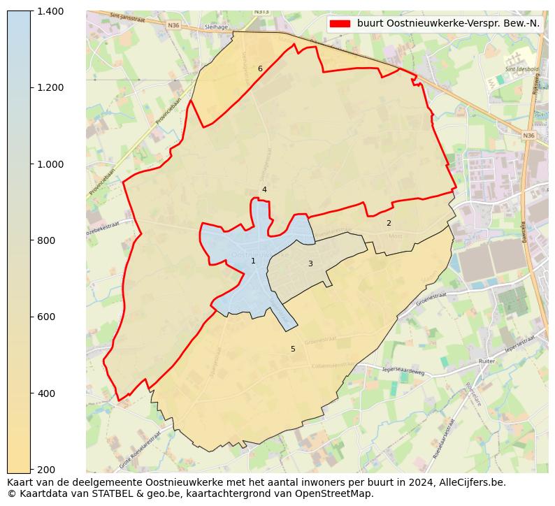 Aantal inwoners op de kaart van de buurt Oostnieuwkerke-Verspr. Bew.-N.: Op deze pagina vind je veel informatie over inwoners (zoals de verdeling naar leeftijdsgroepen, gezinssamenstelling, geslacht, autochtoon of Belgisch met een immigratie achtergrond,...), woningen (aantallen, types, prijs ontwikkeling, gebruik, type eigendom,...) en méér (autobezit, energieverbruik,...)  op basis van open data van STATBEL en diverse andere bronnen!