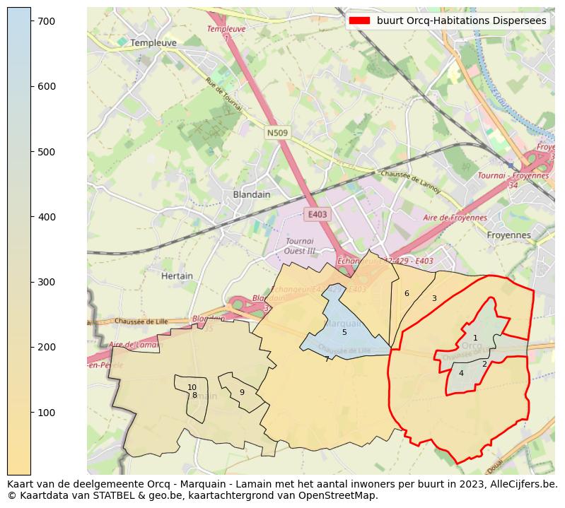 Aantal inwoners op de kaart van de buurt Orcq-Habitations Dispersees: Op deze pagina vind je veel informatie over inwoners (zoals de verdeling naar leeftijdsgroepen, gezinssamenstelling, geslacht, autochtoon of Belgisch met een immigratie achtergrond,...), woningen (aantallen, types, prijs ontwikkeling, gebruik, type eigendom,...) en méér (autobezit, energieverbruik,...)  op basis van open data van STATBEL en diverse andere bronnen!