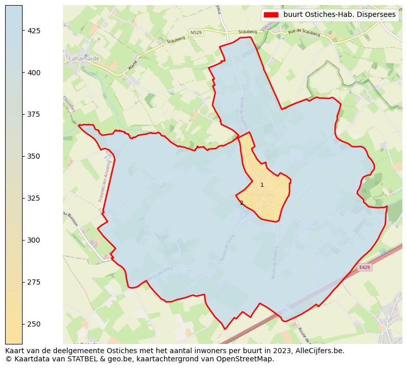 Aantal inwoners op de kaart van de buurt Ostiches-Hab. Dispersees: Op deze pagina vind je veel informatie over inwoners (zoals de verdeling naar leeftijdsgroepen, gezinssamenstelling, geslacht, autochtoon of Belgisch met een immigratie achtergrond,...), woningen (aantallen, types, prijs ontwikkeling, gebruik, type eigendom,...) en méér (autobezit, energieverbruik,...)  op basis van open data van STATBEL en diverse andere bronnen!