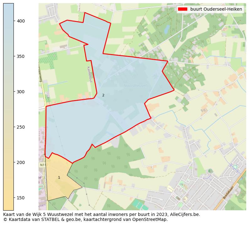 Aantal inwoners op de kaart van de buurt Ouderseel-Heiken: Op deze pagina vind je veel informatie over inwoners (zoals de verdeling naar leeftijdsgroepen, gezinssamenstelling, geslacht, autochtoon of Belgisch met een immigratie achtergrond,...), woningen (aantallen, types, prijs ontwikkeling, gebruik, type eigendom,...) en méér (autobezit, energieverbruik,...)  op basis van open data van STATBEL en diverse andere bronnen!