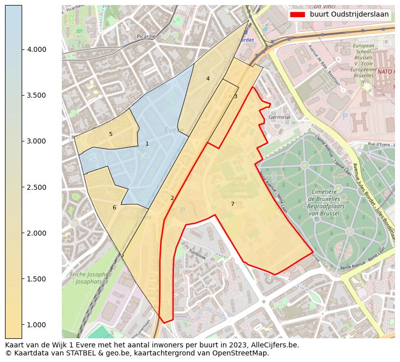 Aantal inwoners op de kaart van de buurt Oudstrijderslaan: Op deze pagina vind je veel informatie over inwoners (zoals de verdeling naar leeftijdsgroepen, gezinssamenstelling, geslacht, autochtoon of Belgisch met een immigratie achtergrond,...), woningen (aantallen, types, prijs ontwikkeling, gebruik, type eigendom,...) en méér (autobezit, energieverbruik,...)  op basis van open data van STATBEL en diverse andere bronnen!