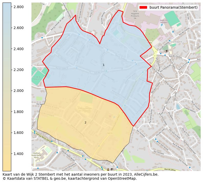 Aantal inwoners op de kaart van de buurt Panorama(Stembert): Op deze pagina vind je veel informatie over inwoners (zoals de verdeling naar leeftijdsgroepen, gezinssamenstelling, geslacht, autochtoon of Belgisch met een immigratie achtergrond,...), woningen (aantallen, types, prijs ontwikkeling, gebruik, type eigendom,...) en méér (autobezit, energieverbruik,...)  op basis van open data van STATBEL en diverse andere bronnen!