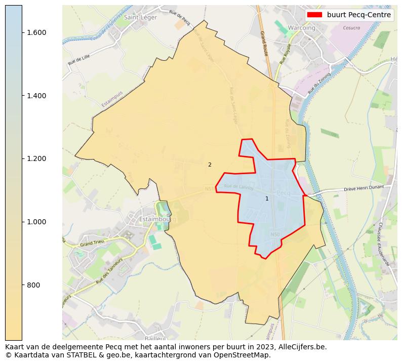 Aantal inwoners op de kaart van de buurt Pecq-Centre: Op deze pagina vind je veel informatie over inwoners (zoals de verdeling naar leeftijdsgroepen, gezinssamenstelling, geslacht, autochtoon of Belgisch met een immigratie achtergrond,...), woningen (aantallen, types, prijs ontwikkeling, gebruik, type eigendom,...) en méér (autobezit, energieverbruik,...)  op basis van open data van STATBEL en diverse andere bronnen!