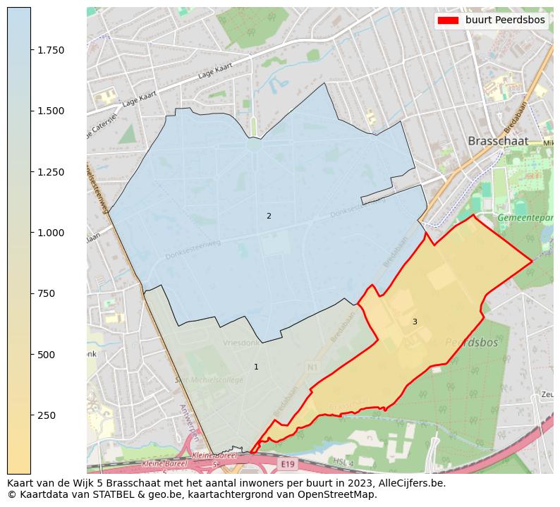 Aantal inwoners op de kaart van de buurt Peerdsbos: Op deze pagina vind je veel informatie over inwoners (zoals de verdeling naar leeftijdsgroepen, gezinssamenstelling, geslacht, autochtoon of Belgisch met een immigratie achtergrond,...), woningen (aantallen, types, prijs ontwikkeling, gebruik, type eigendom,...) en méér (autobezit, energieverbruik,...)  op basis van open data van STATBEL en diverse andere bronnen!