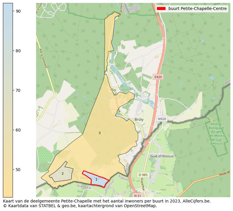 Aantal inwoners op de kaart van de buurt Petite-Chapelle-Centre: Op deze pagina vind je veel informatie over inwoners (zoals de verdeling naar leeftijdsgroepen, gezinssamenstelling, geslacht, autochtoon of Belgisch met een immigratie achtergrond,...), woningen (aantallen, types, prijs ontwikkeling, gebruik, type eigendom,...) en méér (autobezit, energieverbruik,...)  op basis van open data van STATBEL en diverse andere bronnen!