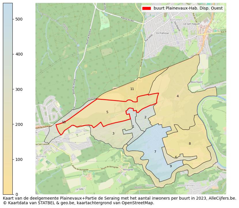 Aantal inwoners op de kaart van de buurt Plainevaux-Hab. Disp. Ouest: Op deze pagina vind je veel informatie over inwoners (zoals de verdeling naar leeftijdsgroepen, gezinssamenstelling, geslacht, autochtoon of Belgisch met een immigratie achtergrond,...), woningen (aantallen, types, prijs ontwikkeling, gebruik, type eigendom,...) en méér (autobezit, energieverbruik,...)  op basis van open data van STATBEL en diverse andere bronnen!