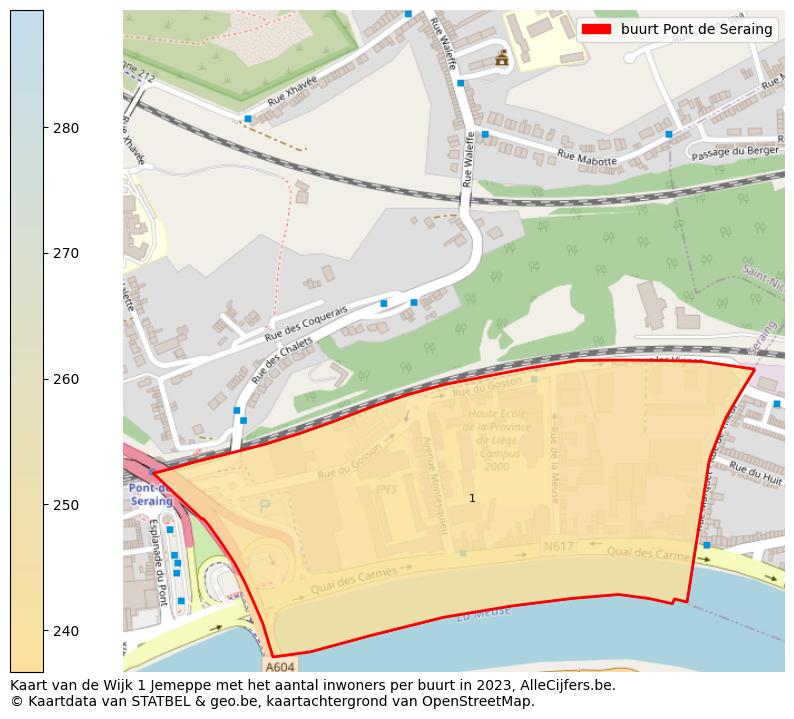 Aantal inwoners op de kaart van de buurt Pont de Seraing: Op deze pagina vind je veel informatie over inwoners (zoals de verdeling naar leeftijdsgroepen, gezinssamenstelling, geslacht, autochtoon of Belgisch met een immigratie achtergrond,...), woningen (aantallen, types, prijs ontwikkeling, gebruik, type eigendom,...) en méér (autobezit, energieverbruik,...)  op basis van open data van STATBEL en diverse andere bronnen!