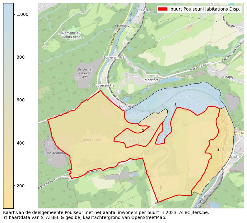 Aantal inwoners op de kaart van de buurt Poulseur-Habitations Disp.: Op deze pagina vind je veel informatie over inwoners (zoals de verdeling naar leeftijdsgroepen, gezinssamenstelling, geslacht, autochtoon of Belgisch met een immigratie achtergrond,...), woningen (aantallen, types, prijs ontwikkeling, gebruik, type eigendom,...) en méér (autobezit, energieverbruik,...)  op basis van open data van STATBEL en diverse andere bronnen!