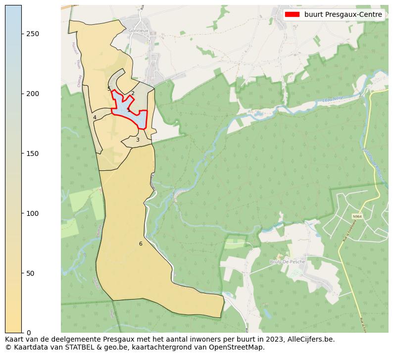 Aantal inwoners op de kaart van de buurt Presgaux-Centre: Op deze pagina vind je veel informatie over inwoners (zoals de verdeling naar leeftijdsgroepen, gezinssamenstelling, geslacht, autochtoon of Belgisch met een immigratie achtergrond,...), woningen (aantallen, types, prijs ontwikkeling, gebruik, type eigendom,...) en méér (autobezit, energieverbruik,...)  op basis van open data van STATBEL en diverse andere bronnen!