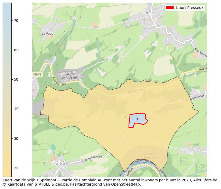 Aantal inwoners op de kaart van de buurt Presseux: Op deze pagina vind je veel informatie over inwoners (zoals de verdeling naar leeftijdsgroepen, gezinssamenstelling, geslacht, autochtoon of Belgisch met een immigratie achtergrond,...), woningen (aantallen, types, prijs ontwikkeling, gebruik, type eigendom,...) en méér (autobezit, energieverbruik,...)  op basis van open data van STATBEL en diverse andere bronnen!