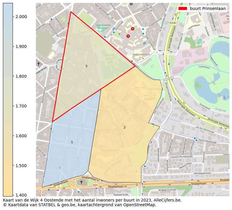 Aantal inwoners op de kaart van de buurt Prinsenlaan: Op deze pagina vind je veel informatie over inwoners (zoals de verdeling naar leeftijdsgroepen, gezinssamenstelling, geslacht, autochtoon of Belgisch met een immigratie achtergrond,...), woningen (aantallen, types, prijs ontwikkeling, gebruik, type eigendom,...) en méér (autobezit, energieverbruik,...)  op basis van open data van STATBEL en diverse andere bronnen!