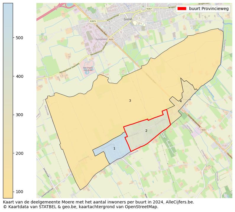 Aantal inwoners op de kaart van de buurt Provincieweg: Op deze pagina vind je veel informatie over inwoners (zoals de verdeling naar leeftijdsgroepen, gezinssamenstelling, geslacht, autochtoon of Belgisch met een immigratie achtergrond,...), woningen (aantallen, types, prijs ontwikkeling, gebruik, type eigendom,...) en méér (autobezit, energieverbruik,...)  op basis van open data van STATBEL en diverse andere bronnen!