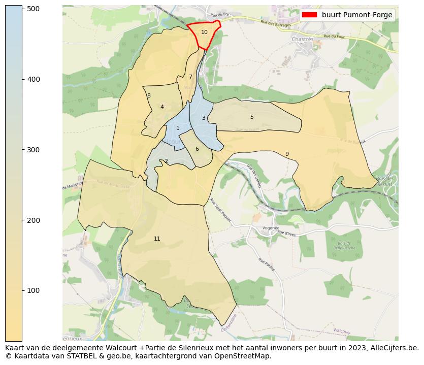 Aantal inwoners op de kaart van de buurt Pumont-Forge: Op deze pagina vind je veel informatie over inwoners (zoals de verdeling naar leeftijdsgroepen, gezinssamenstelling, geslacht, autochtoon of Belgisch met een immigratie achtergrond,...), woningen (aantallen, types, prijs ontwikkeling, gebruik, type eigendom,...) en méér (autobezit, energieverbruik,...)  op basis van open data van STATBEL en diverse andere bronnen!