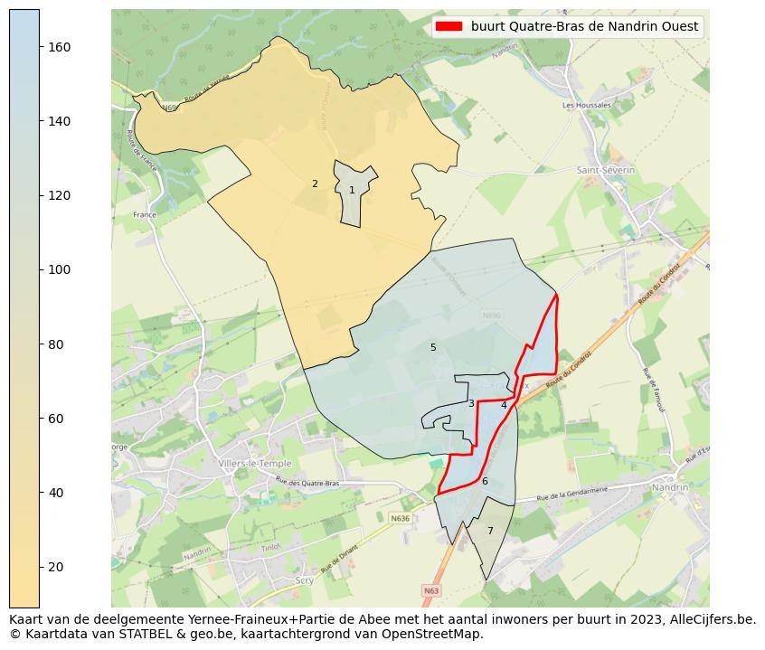 Aantal inwoners op de kaart van de buurt Quatre-Bras de Nandrin Ouest: Op deze pagina vind je veel informatie over inwoners (zoals de verdeling naar leeftijdsgroepen, gezinssamenstelling, geslacht, autochtoon of Belgisch met een immigratie achtergrond,...), woningen (aantallen, types, prijs ontwikkeling, gebruik, type eigendom,...) en méér (autobezit, energieverbruik,...)  op basis van open data van STATBEL en diverse andere bronnen!