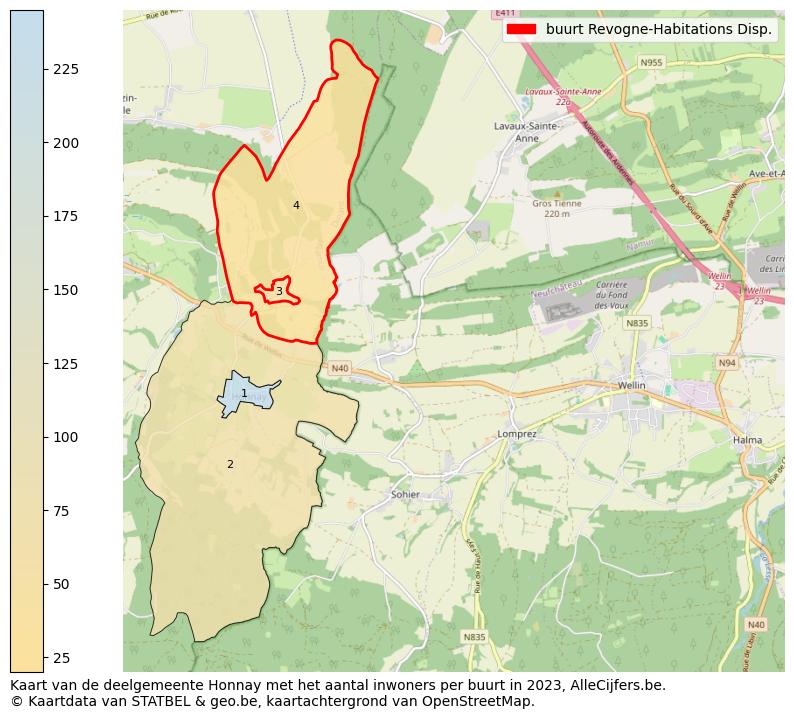 Aantal inwoners op de kaart van de buurt Revogne-Habitations Disp.: Op deze pagina vind je veel informatie over inwoners (zoals de verdeling naar leeftijdsgroepen, gezinssamenstelling, geslacht, autochtoon of Belgisch met een immigratie achtergrond,...), woningen (aantallen, types, prijs ontwikkeling, gebruik, type eigendom,...) en méér (autobezit, energieverbruik,...)  op basis van open data van STATBEL en diverse andere bronnen!