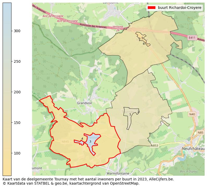 Aantal inwoners op de kaart van de buurt Richardoi-Croyere: Op deze pagina vind je veel informatie over inwoners (zoals de verdeling naar leeftijdsgroepen, gezinssamenstelling, geslacht, autochtoon of Belgisch met een immigratie achtergrond,...), woningen (aantallen, types, prijs ontwikkeling, gebruik, type eigendom,...) en méér (autobezit, energieverbruik,...)  op basis van open data van STATBEL en diverse andere bronnen!