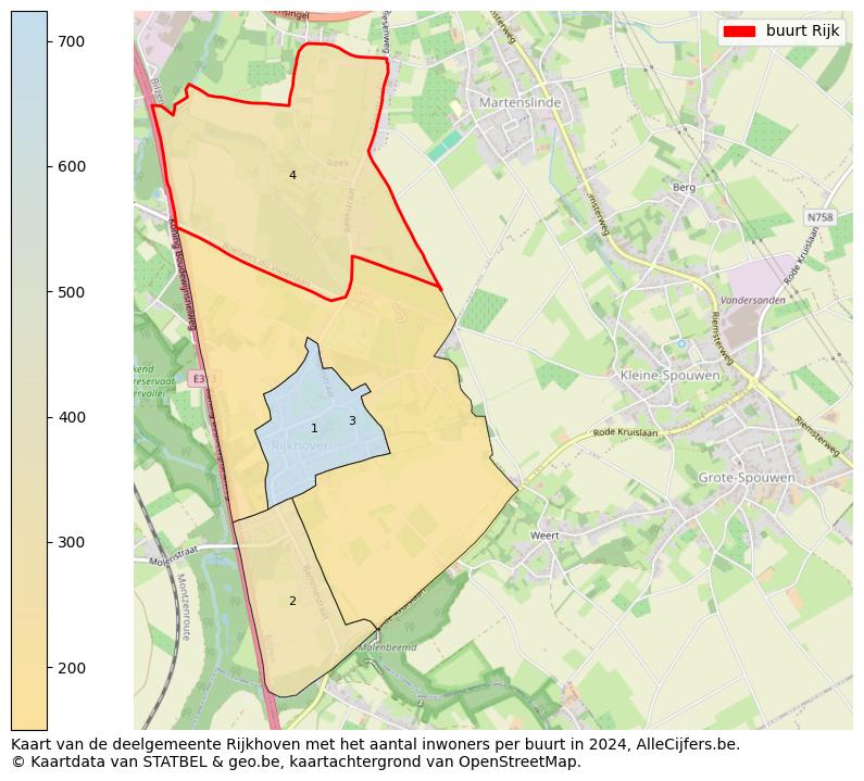 Aantal inwoners op de kaart van de buurt Rijk: Op deze pagina vind je veel informatie over inwoners (zoals de verdeling naar leeftijdsgroepen, gezinssamenstelling, geslacht, autochtoon of Belgisch met een immigratie achtergrond,...), woningen (aantallen, types, prijs ontwikkeling, gebruik, type eigendom,...) en méér (autobezit, energieverbruik,...)  op basis van open data van STATBEL en diverse andere bronnen!